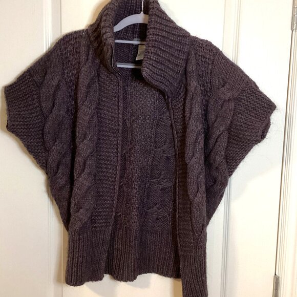 Elsamanda Women's Cable Knitted Chunky Cardigan Wool Alpaca Blend Warm Italy - Picture 3 of 8